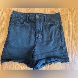 American Eagle Black denim cutoff shorts